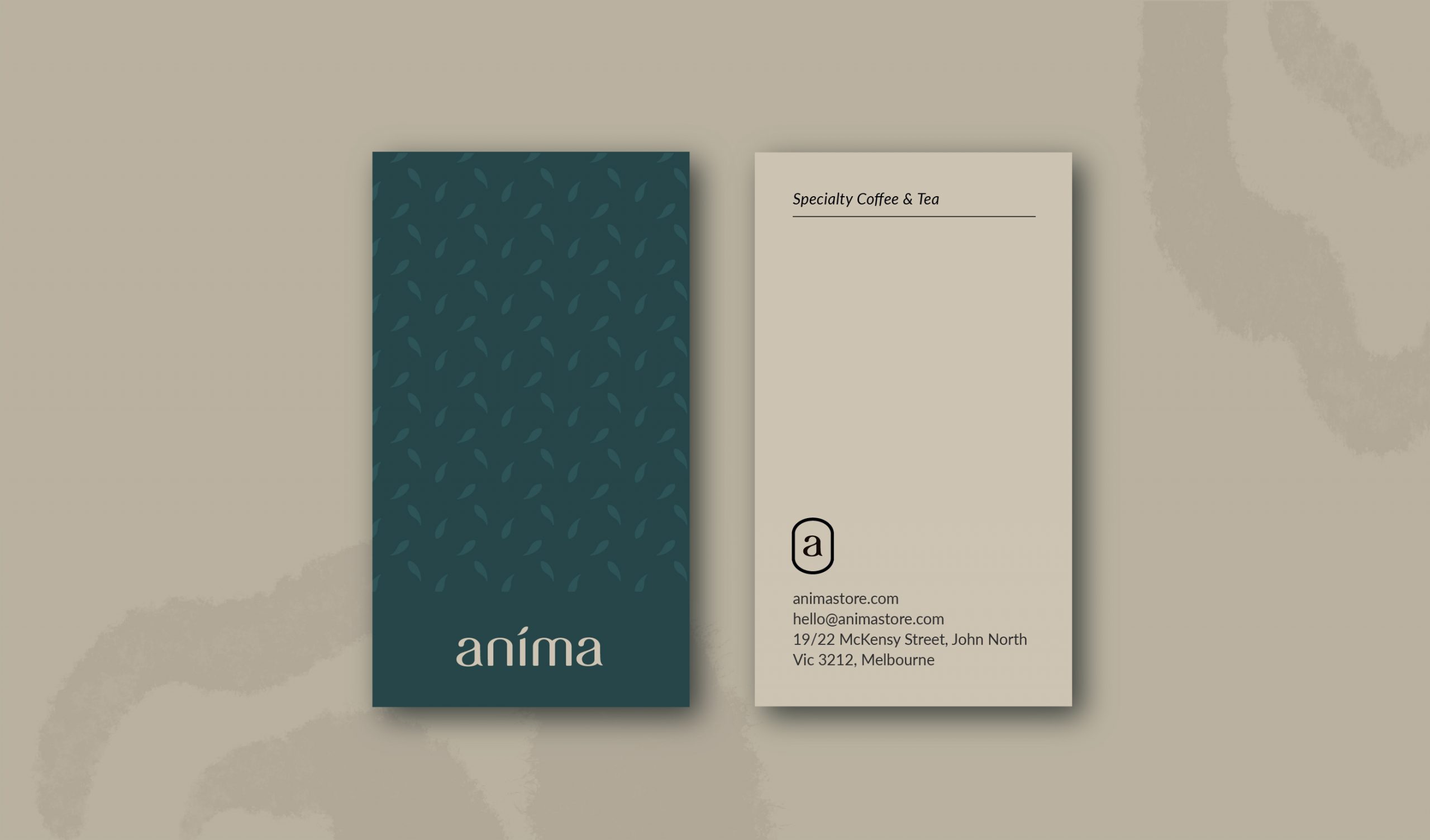 design of shop cards for the branding of anima, by swiss graphic design studio in lausanne