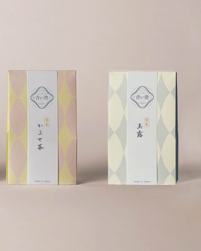 identite visuelle et packaging vintage pour une marque de the japonaise