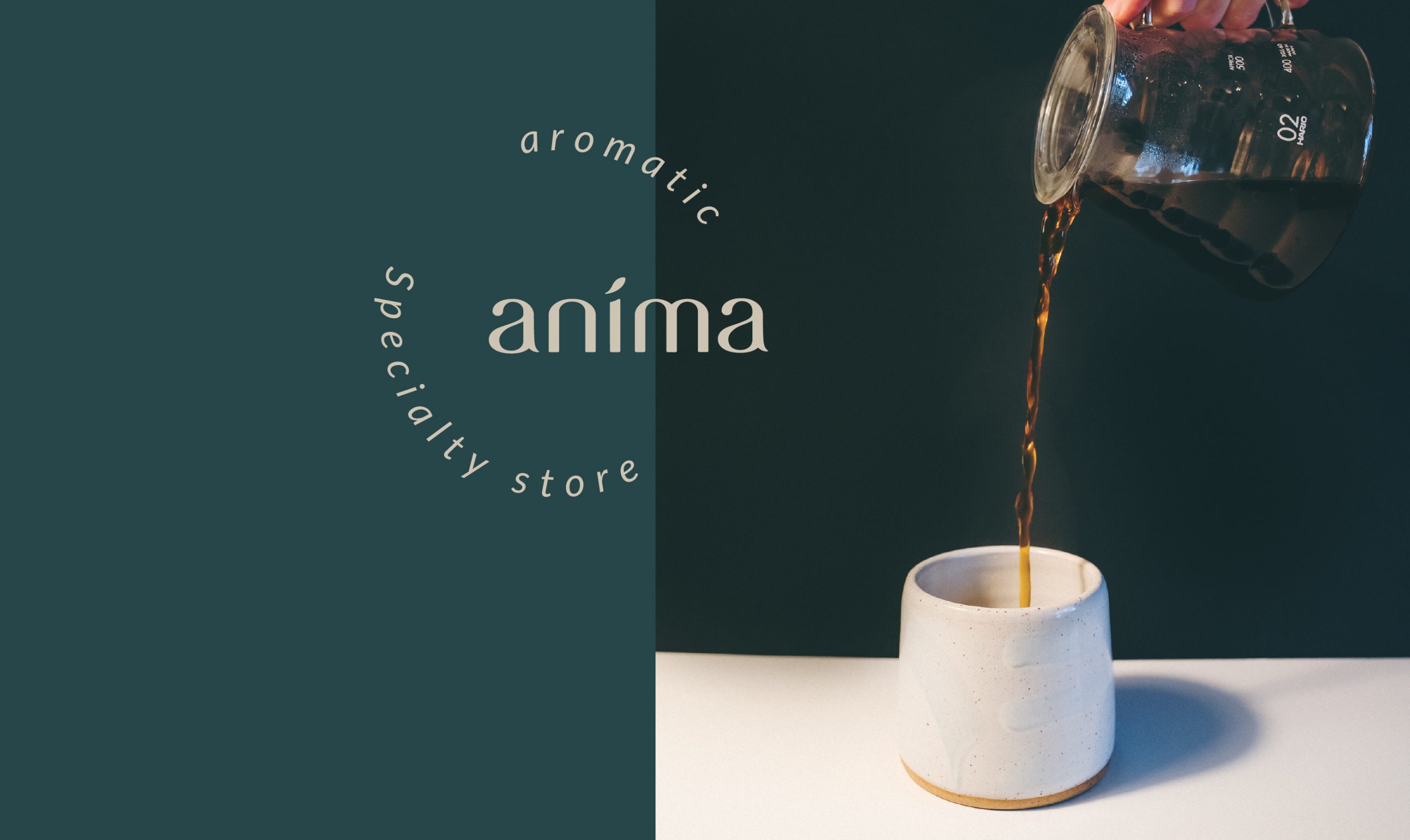 Creation de logo pour l'identite visuelle du café Anima, par un studio de graphisme suisse à Lausanne