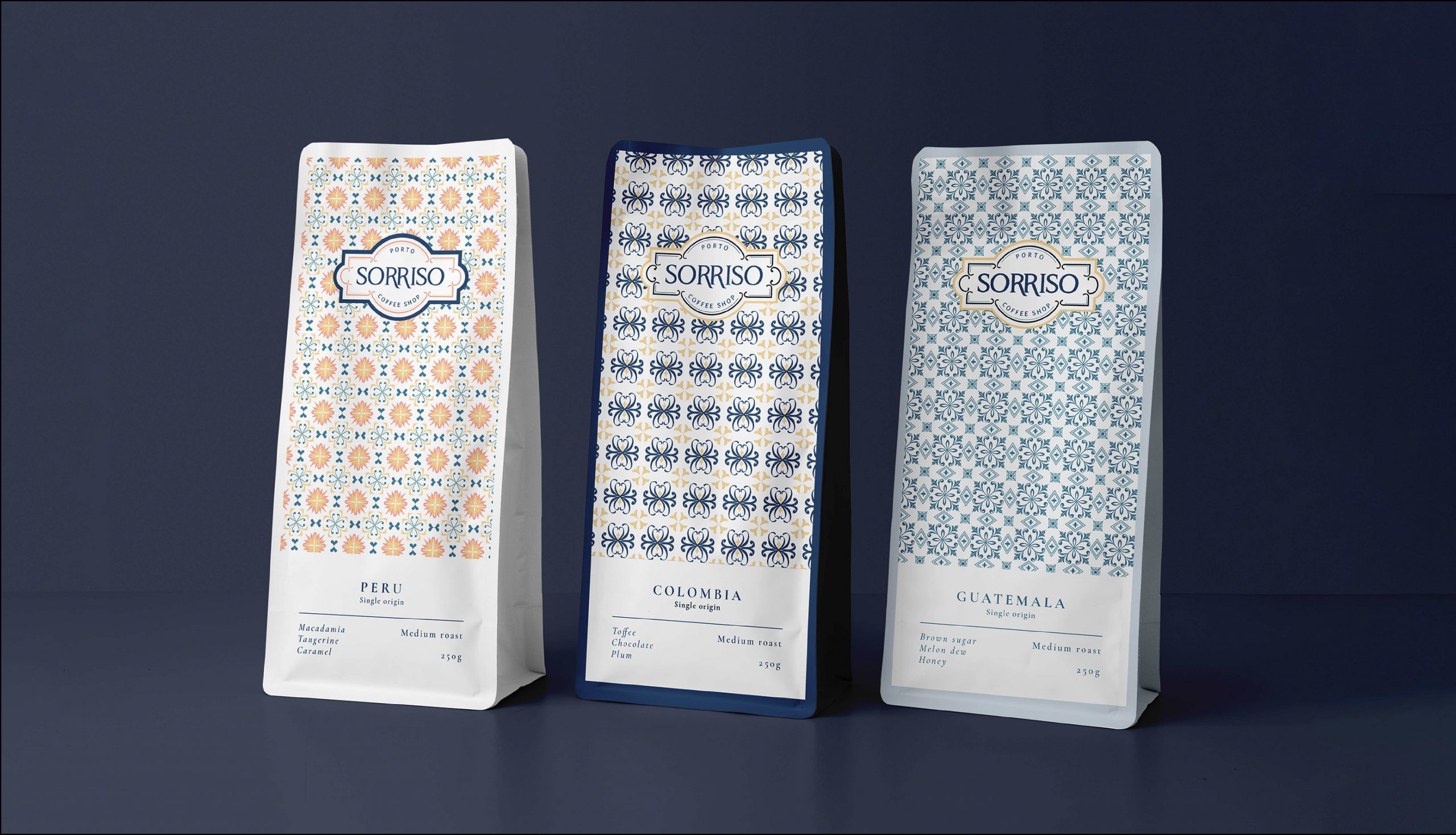 branding inspired from portugal tiles for a coffee shop, in an authentic and minimalist style, by a Swiss graphic design studio in Lausanne