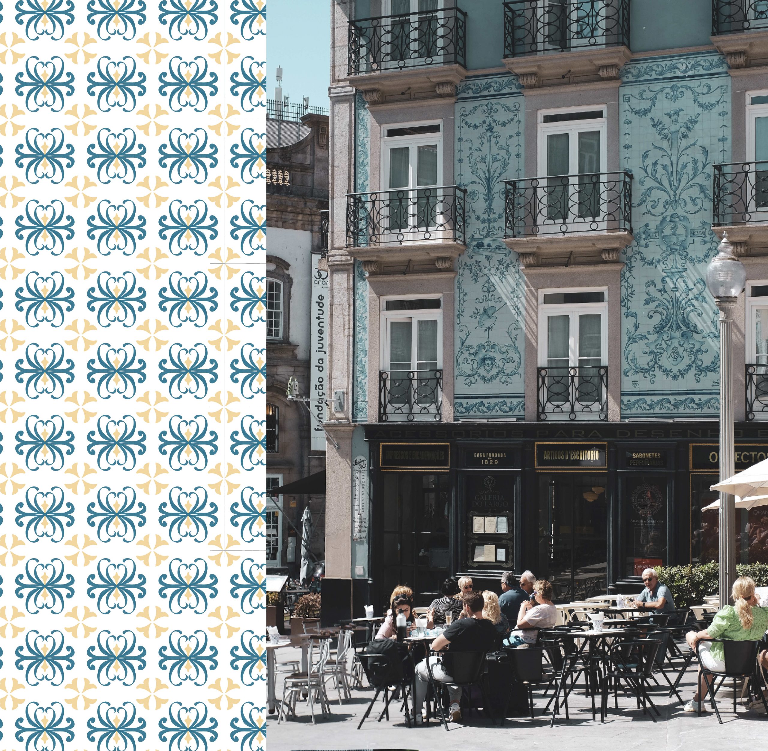 Design d'identite visuelle pour un cafe au portugal, dans un style authentique et minimaliste, par un studio de design graphique suisse à Lausanne