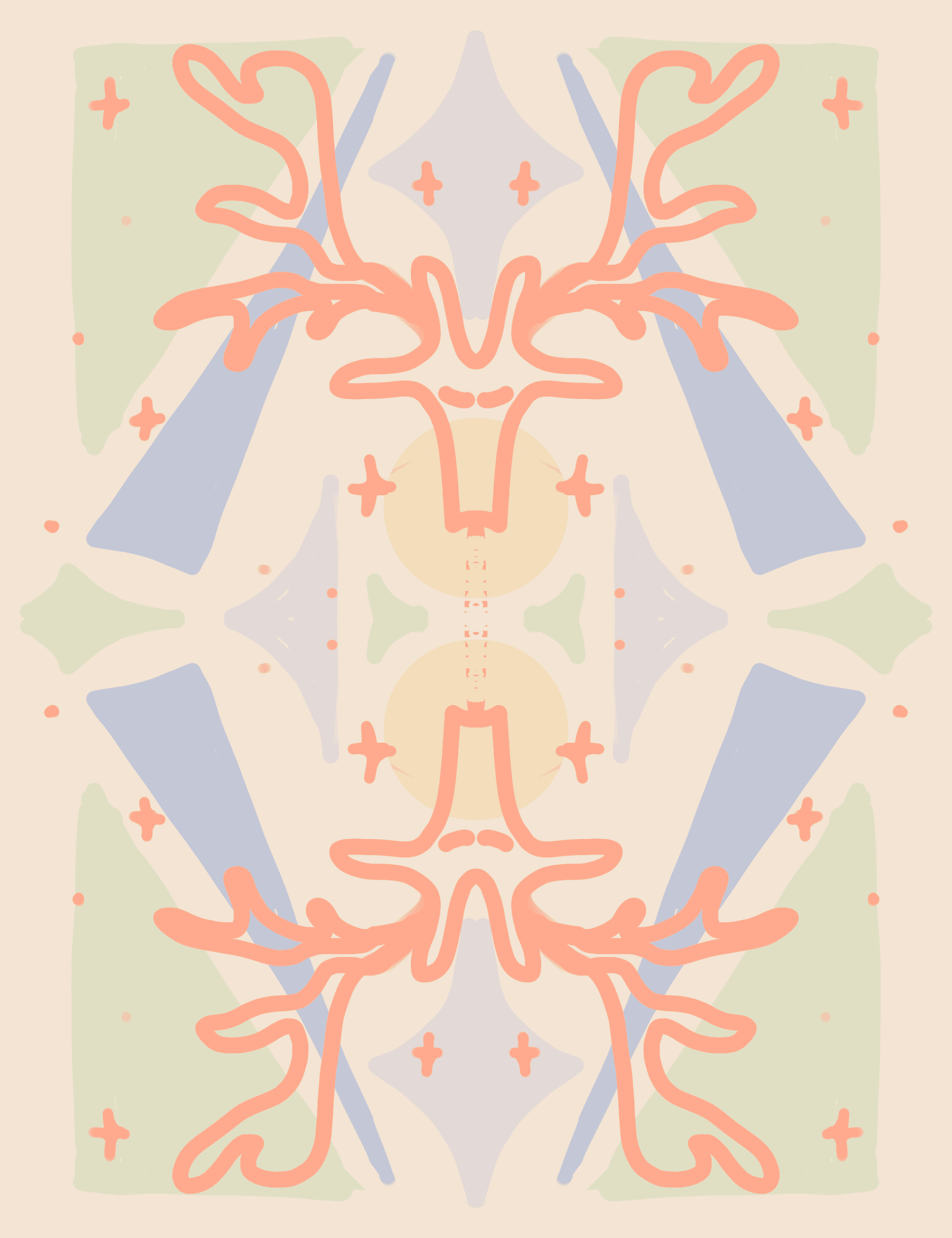 illustration abstraite et coloree, tons pastels, pour identite de marque et magazine, faite par un studio de graphisme en suisse