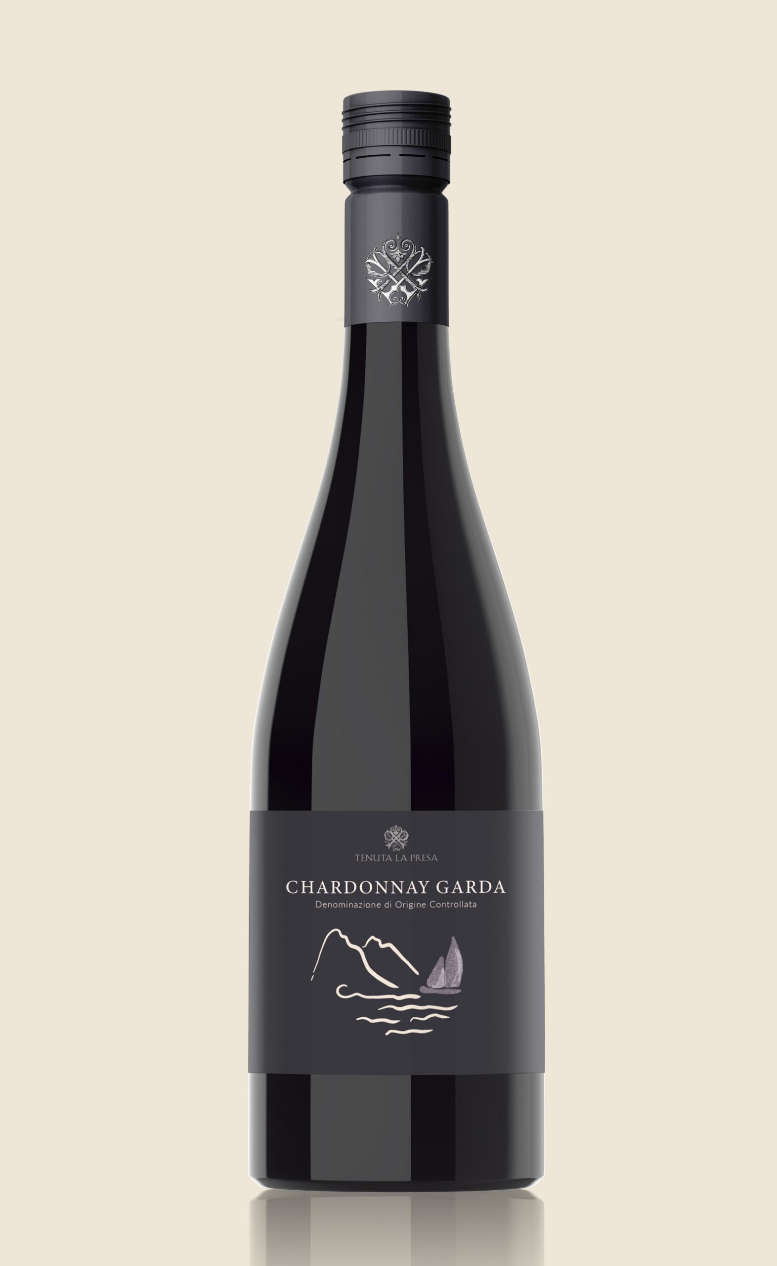 Conception d'étiquettes de vin, pour un vin italien, dans un style élégant et minimaliste, par un studio de graphisme suisse à Lausanne