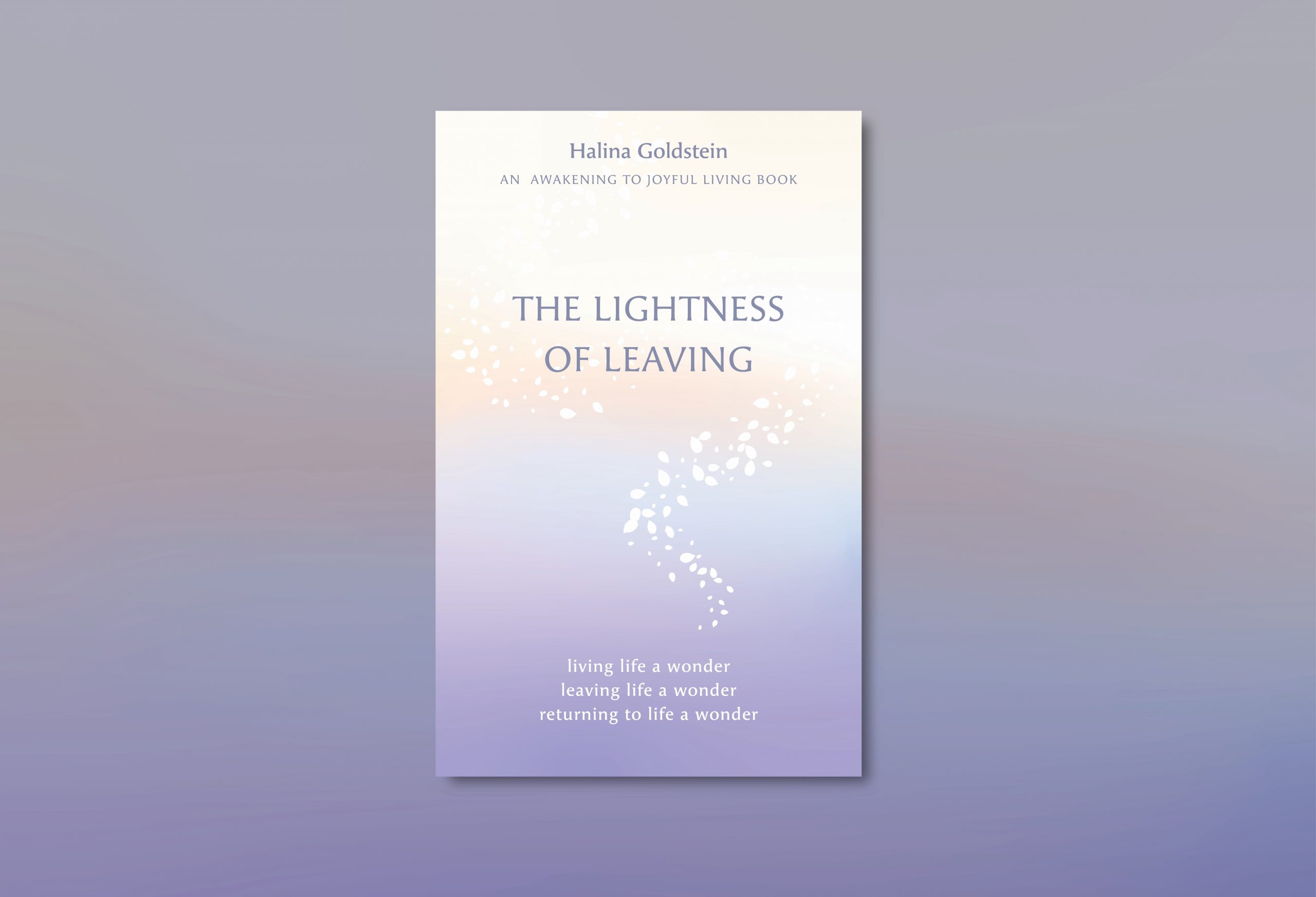 book cover design in minimal, poetic style for a spiritual author, by freelance graphic designer in lausanne