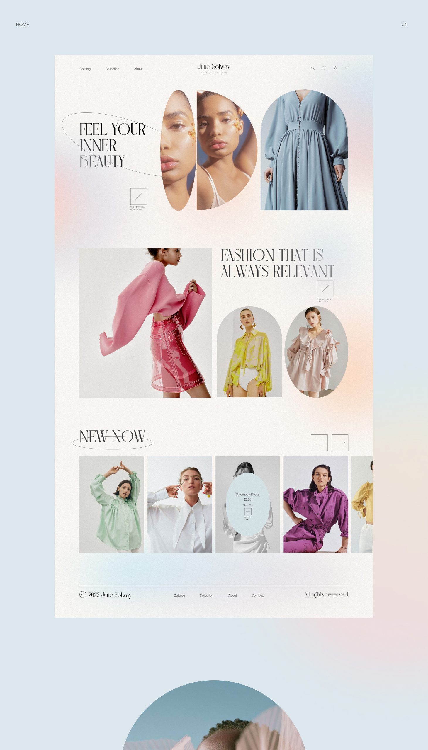 web design minimalist and elegant, for fashion brand, by a graphic design studio in switzerland