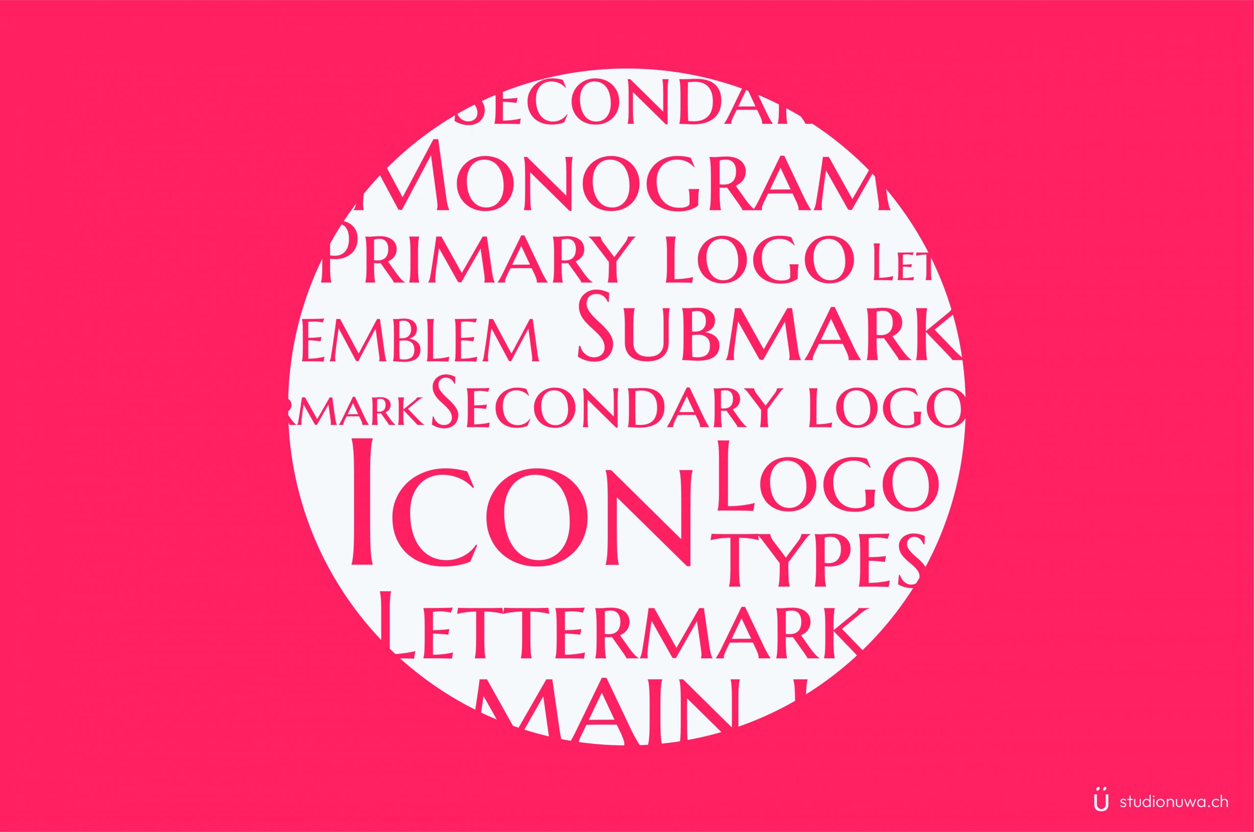 main logo vs primary vs secondary vs lettermark vs monogram vs icon vs emblem