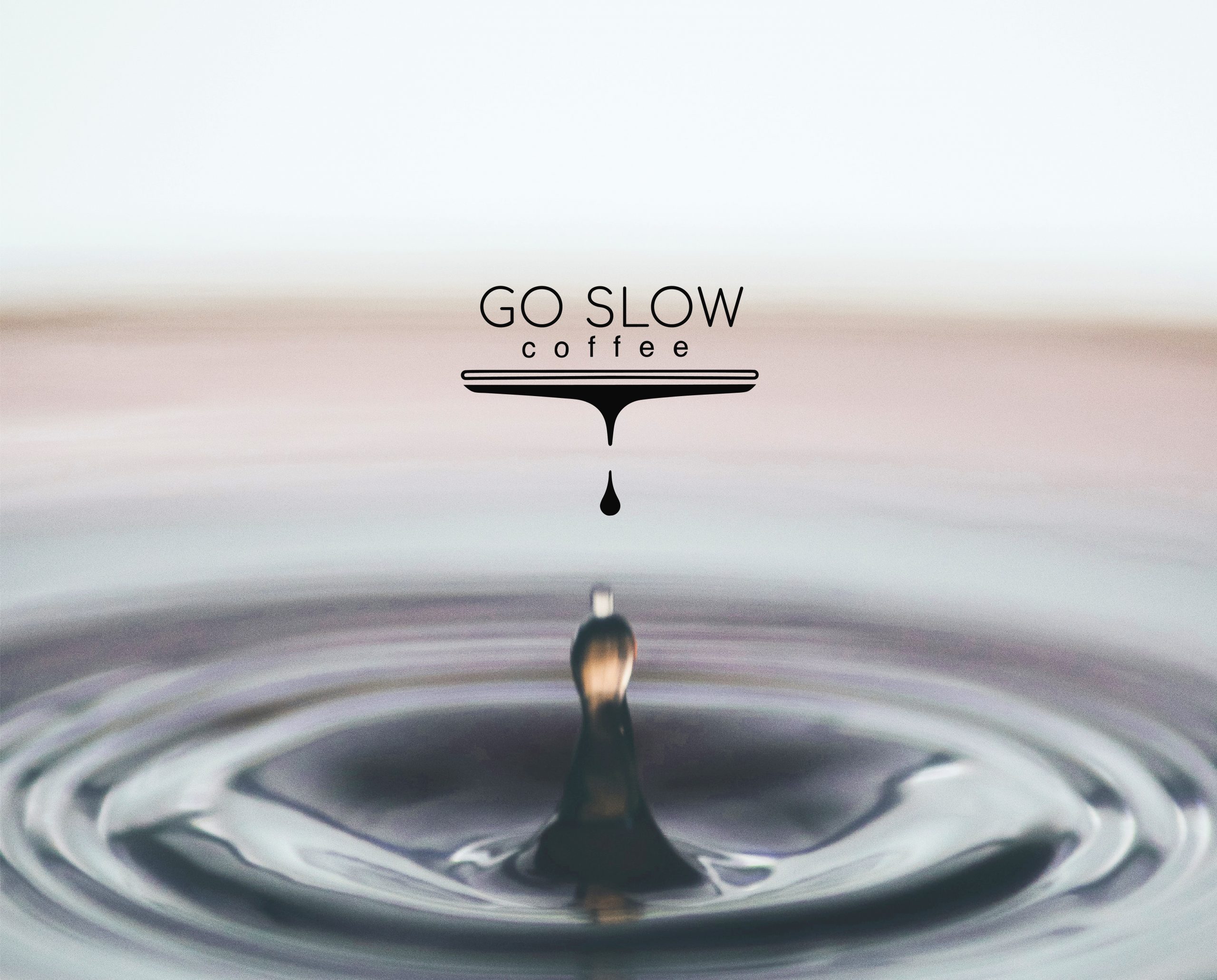 Go Slow is a japanese roaster. This image showcases a specialty coffee shop logo and brand identity created by a freelance graphic designer